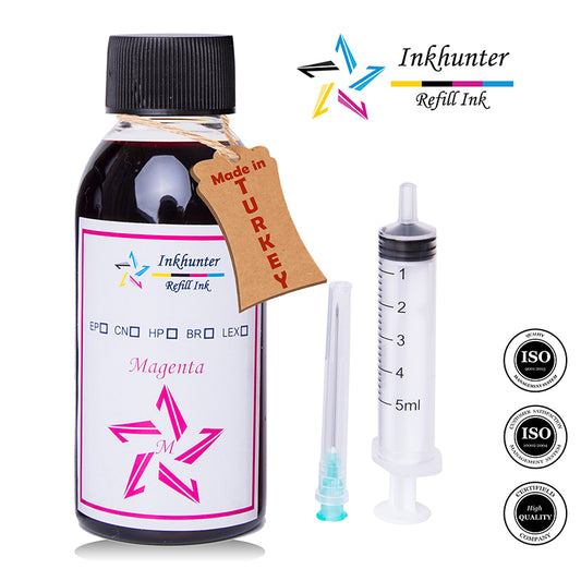 inkhunter 1x100ml ink Refill Set Compatible for Brother BT5000M Magenta DCP-T300, DCP-T500W, DCP-T700W, MFC-T800W Printers