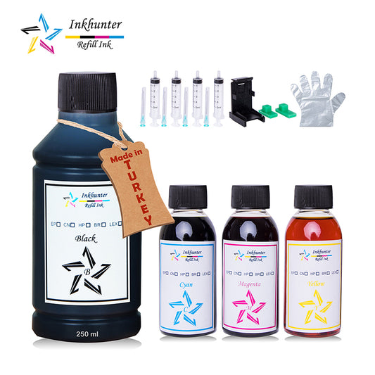 inkhunter 550ml ink Refill Kit Compatible for Canon PG-510/CL-511 & PG-512/CL-513 Black and Colour (CMY) Cartridges