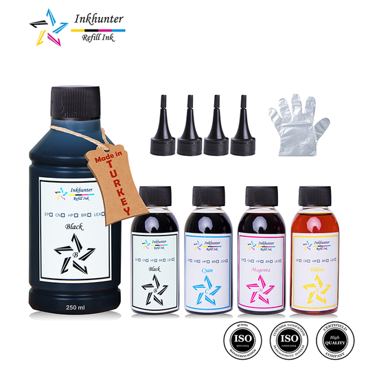 inkhunter 650ml Refill Ink Compatible for HP Smart Tank HP 30, HP 32XL Black and HP 31 Colour (CMY)