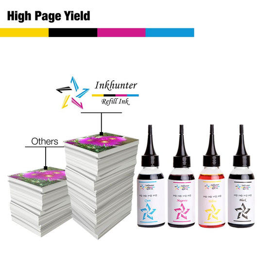 inkhunter 650ml Refill Ink Compatible for HP 980 Black and Colour (CMY) Cartridges